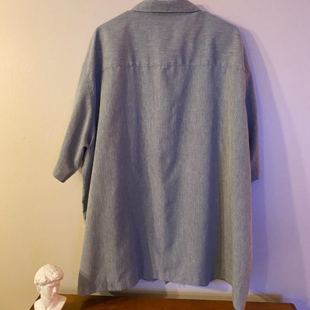 Café Luna, Men's SS Shirt, 3XL, Gray, 60% Linen, 40% Cotton - Picture 6 of 6